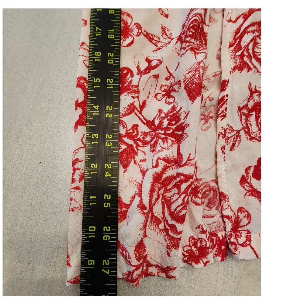 Dizzy Gal Rayon Dress Pants with Slits Women's SZ Medium Romantic Roses - Picture 9 of 9